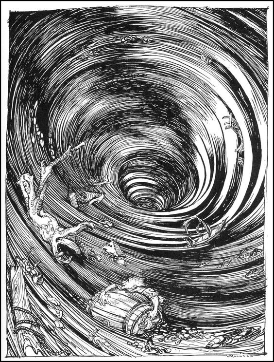 Illustration by Arthur Rackham for Edgar Allan Poe's "A Descent Into the Maelstrom"